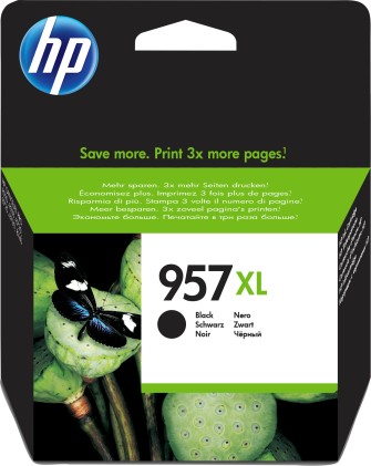 HP Cartuccia di inchiostro nero originale ad alta capacit&agrave; 957XL