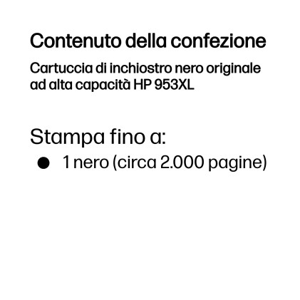 ORIGINALE HP Cartuccia d'inchiostro nero L0S70AE 953 XL 2000 pagine