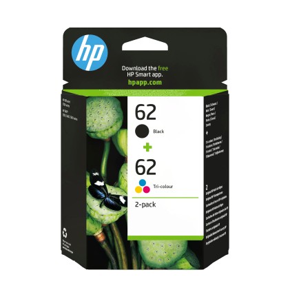 ORIGINALE HP Multipack nero / differenti colori N9J71AE 62 2x inchiostro HP 62: 1x C2P04AE + 1x C2P06AE