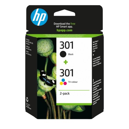 ORIGINALE HP Multipack nero / differenti colori N9J72AE 301 2x inchiostro HP 301: 1x CH561EE + 1x CH562EE