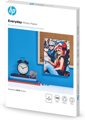 ORIGINALE HP Carta Bianco Q2510A Everyday Foto Papier, DIN A4, 200 g/mІ, 100 Fogli, lucido
