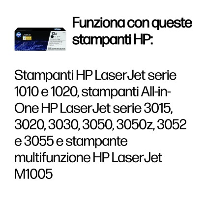 ORIGINALE HP toner nero Q2612A 12A 2000 pagine