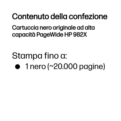 ORIGINALE HP Cartuccia d'inchiostro nero T0B30A 982X 20000 pagine