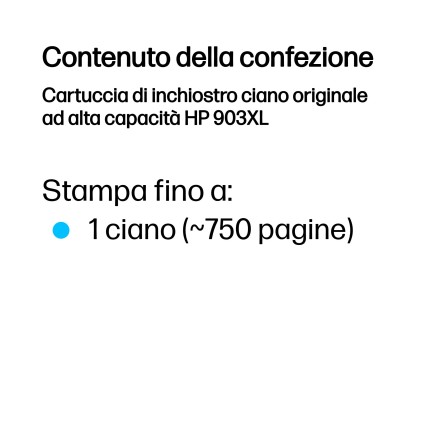 Hp Cart Ink Ciano 903Xl Per Oj Pro 6960 6970 Ts