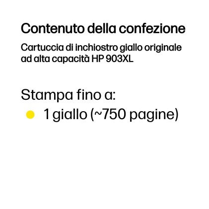 HP Cartuccia di inchiostro giallo originale ad alta capacit&agrave; 903XL