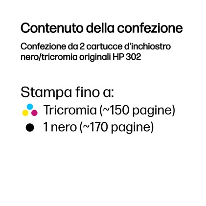 ORIGINALE HP Multipack nero / differenti colori X4D37AE 302