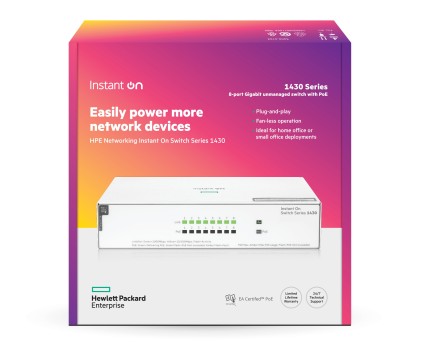 Hpe Switch Aruba Istant On R8R46A 1430 Unmanaged 8 Porte Poe