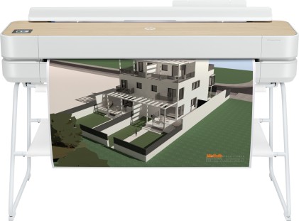 Plotter Hp A0 36"Designjet Studio 25Sec/A1 Bianco Con Finitura Legno