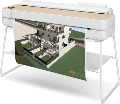 Plotter Hp A0 36"Designjet Studio 25Sec/A1 Bianco Con Finitura Legno