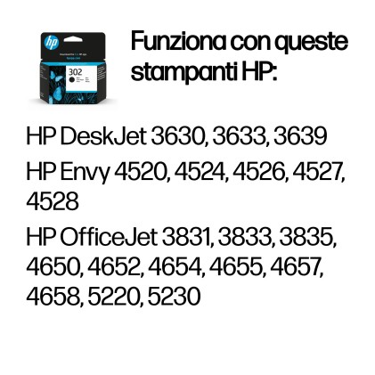 Originale Ink HP F6U66Ae N302 Nero 3,5Ml 