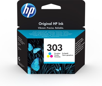 Ink HP originale T6N01Ae N.303 Cmy 3 Col Per Envy 6230/7830/7130