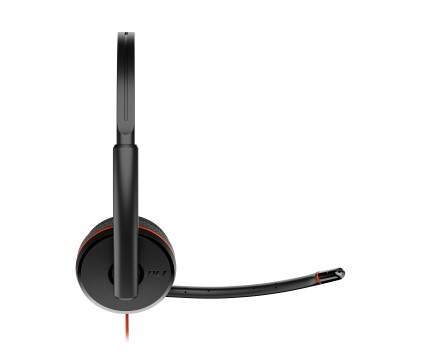 Blackwire 3220 USB-C Cuffie Poly Blackwire 3220 stereo USB-C nere + adattatore USB-C/A (sfuse)