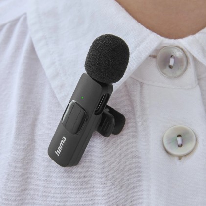 Hama Smart Wireless Nero Microfono Lavalier/Lapel