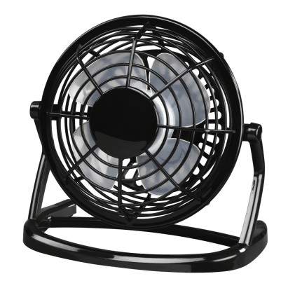 Ventilatore da tavolo USB Hama da 10 cm - Cavo da 1 m - Nero