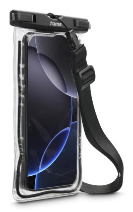 Hama 00019858 custodia per cellulare 17 cm (6.7") Custodia a tasca Nero, Trasparente