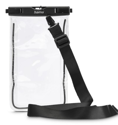 Hama 00019858 custodia per cellulare 17 cm (6.7") Custodia a tasca Nero, Trasparente