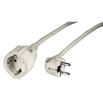 Cavo di prolunga Hama Power Cord - Potenza massima 3680W - Lunghezza 2m - Sezione 1,5mm2 - Schuko CEE7 - Bianco