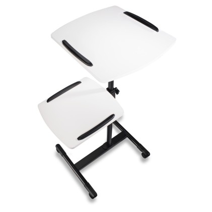 Supporto da pavimento per proiettore Hama con 2 ripiani - Portata massima 10 kg - Altezza regolabile - Ruote - Ripiano superiore 42x50 cm - Ripiano inferiore 40x35 cm - Nero
