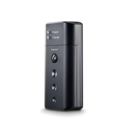 Caricabatterie universale da viaggio Hama Delta - Batterie da 3,6 V, 3,7 V, 7,2 V, 7,4 V - Batterie AA e AAA - USB-C