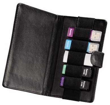 Hama 00084409 custodia penna USB Ecopelle Nero