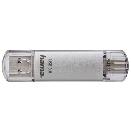 Hama C-Laeta unit&agrave; flash USB 64 GB USB Type-A / USB Type-C 3.2 Gen 1 (3.1 Gen 1) Argento