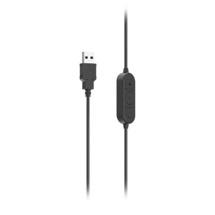 Hama HS-USB300 V2 Auricolare Cablato A Padiglione Ufficio USB tipo A Nero