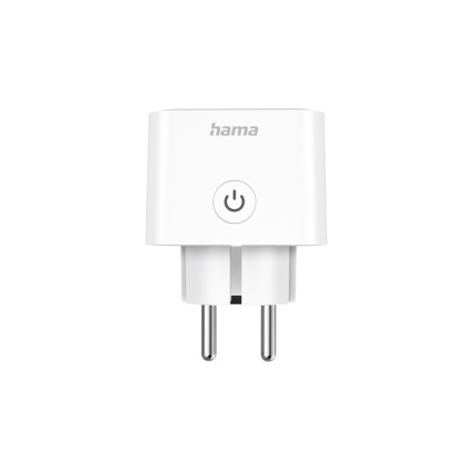Presa intelligente WLAN Hama - WiFi - Timer - IP20 - Compatibile con assistente vocale - Controllo tramite app - 7,7x5,5x5,5 cm - Bianca