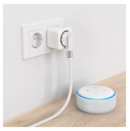Presa intelligente WLAN Hama - WiFi - Timer - IP20 - Compatibile con assistente vocale - Controllo tramite app - 7,7x5,5x5,5 cm - Bianca
