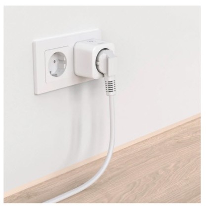 Presa intelligente WLAN Hama - WiFi - Timer - IP20 - Compatibile con assistente vocale - Controllo tramite app - 7,7x5,5x5,5 cm - Bianca