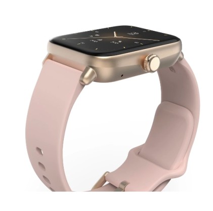 Smartwatch Hama 6010 - Bluetooth 5.3 - Batteria da 350 mAh - Schermo TFT da 1,65" - IP68 - Resistente all'acqua fino a 3 ATM - Cinturino in silicone - GPS integrato - 3,6 x 1,3 x 4,9 cm - Rosa pallido