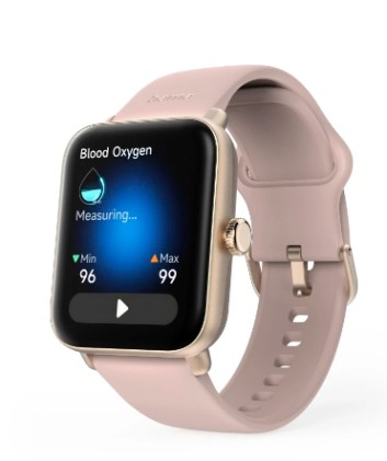 Smartwatch Hama 6010 - Bluetooth 5.3 - Batteria da 350 mAh - Schermo TFT da 1,65" - IP68 - Resistente all'acqua fino a 3 ATM - Cinturino in silicone - GPS integrato - 3,6 x 1,3 x 4,9 cm - Rosa pallido