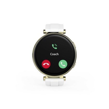 Smartwatch Hama 7000 - Bluetooth 5.3 - Batteria da 300 mAh - Schermo AMOLED da 1,32" - IP68 - Resistenza all'acqua fino a 3 ATM - Cinturino in silicone - 4,3x1,2x5,1 cm - Bianco