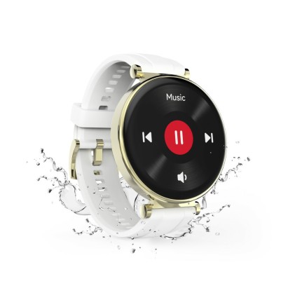 Smartwatch Hama 7000 - Bluetooth 5.3 - Batteria da 300 mAh - Schermo AMOLED da 1,32" - IP68 - Resistenza all'acqua fino a 3 ATM - Cinturino in silicone - 4,3x1,2x5,1 cm - Bianco