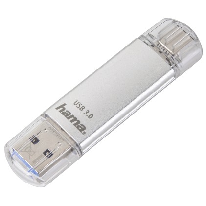 Hama C-Laeta unit&agrave; flash USB 128 GB USB Type-A / USB Type-C 3.2 Gen 1 (3.1 Gen 1) Argento