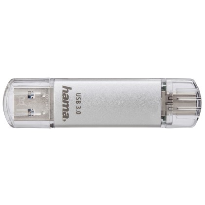 Hama C-Laeta unit&agrave; flash USB 128 GB USB Type-A / USB Type-C 3.2 Gen 1 (3.1 Gen 1) Argento