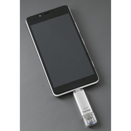 Hama C-Laeta unit&agrave; flash USB 128 GB USB Type-A / USB Type-C 3.2 Gen 1 (3.1 Gen 1) Argento