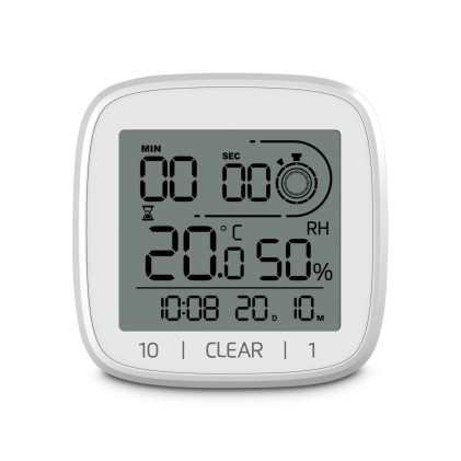 Hama 00185893 orologio da parete e da tavolo Orologio digitale Quadrato Bianco