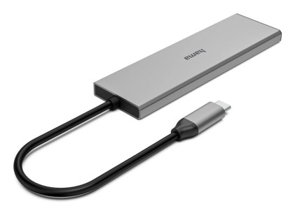 Hama 00200147 hub di interfaccia USB tipo-C 10000 Mbit/s Grigio
