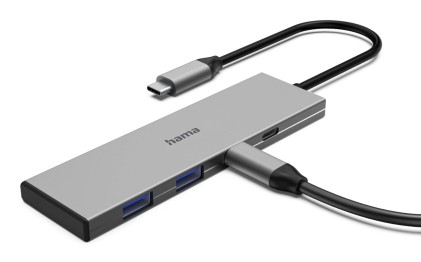 Hama 00200147 hub di interfaccia USB tipo-C 10000 Mbit/s Grigio