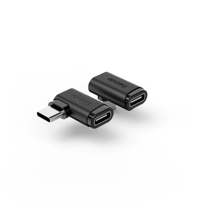 Adattatore USB-C angolato a 90&deg; Hama Essential - Potenza fino a 240 W - Velocit&agrave; fino a 10 Gbit/s - Power Delivery - Nero