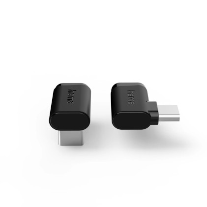 Adattatore USB-C angolato a 90&deg; Hama Essential - Potenza fino a 240 W - Velocit&agrave; fino a 10 Gbit/s - Power Delivery - Nero