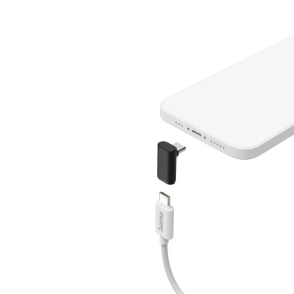 Adattatore USB-C angolato a 90&deg; Hama Essential - Potenza fino a 240 W - Velocit&agrave; fino a 10 Gbit/s - Power Delivery - Nero