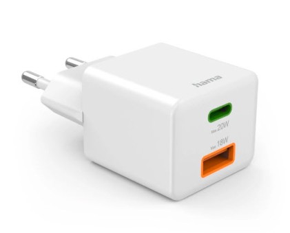 Hama 00201991 Caricabatterie per dispositivi mobili Auricolare, Power bank, Smartphone, Tablet Bianco AC Ricarica rapida Interno