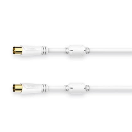Hama 00205245 cavo coassiale 0,75 m Bianco