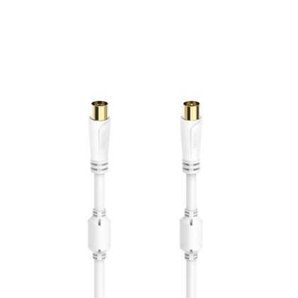 Hama 00205245 cavo coassiale 0,75 m Bianco