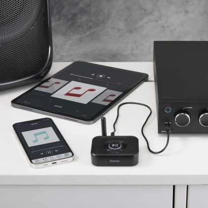 Adattatore audio Bluetooth Hama Link It Solo - USB-C - Portata 50 m - Jack femmina da 3,5 mm - Nero