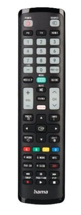 Hama 00221060 telecomando IR Wireless TV Pulsanti
