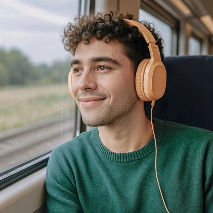 Hama Fun C Auricolare Cablato A Padiglione Musica e Chiamate USB tipo-C Arancione