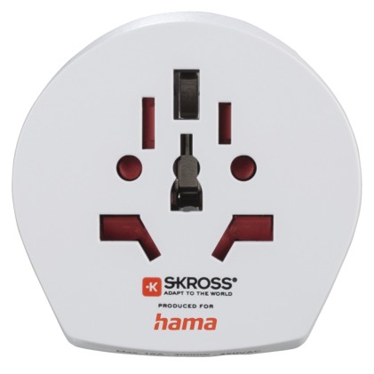Hama World Travel Pro Light USB adattatore per presa di corrente Universale Bianco