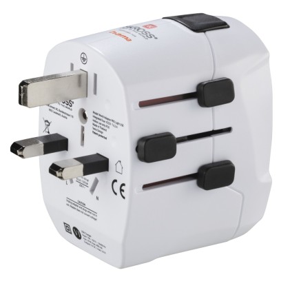 Hama World Travel Pro Light USB adattatore per presa di corrente Universale Bianco